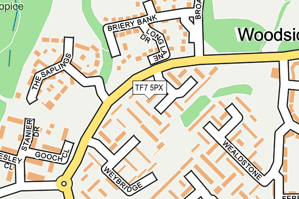 TF7 5PX map - OS OpenMap – Local (Ordnance Survey)