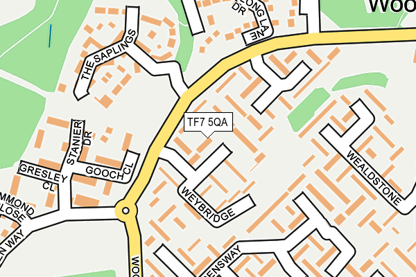 TF7 5QA map - OS OpenMap – Local (Ordnance Survey)