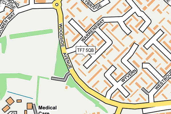 TF7 5QB map - OS OpenMap – Local (Ordnance Survey)