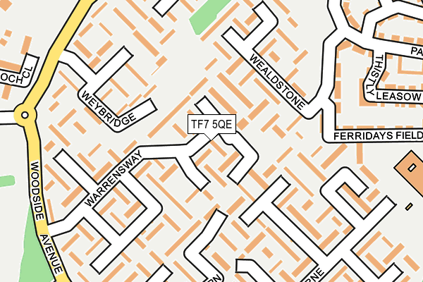 TF7 5QE map - OS OpenMap – Local (Ordnance Survey)