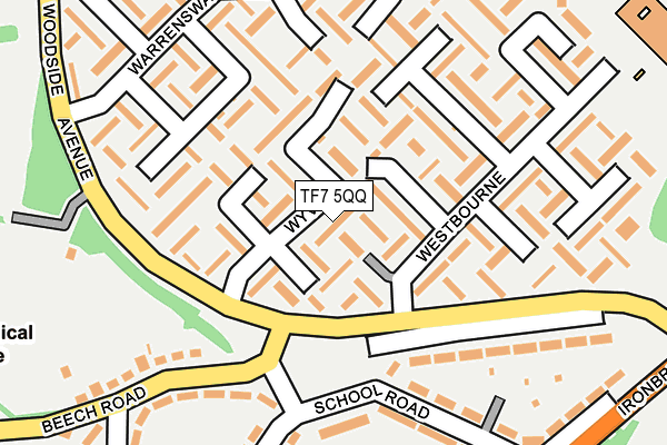 TF7 5QQ map - OS OpenMap – Local (Ordnance Survey)