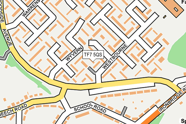 TF7 5QS map - OS OpenMap – Local (Ordnance Survey)