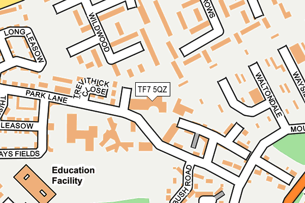 TF7 5QZ map - OS OpenMap – Local (Ordnance Survey)