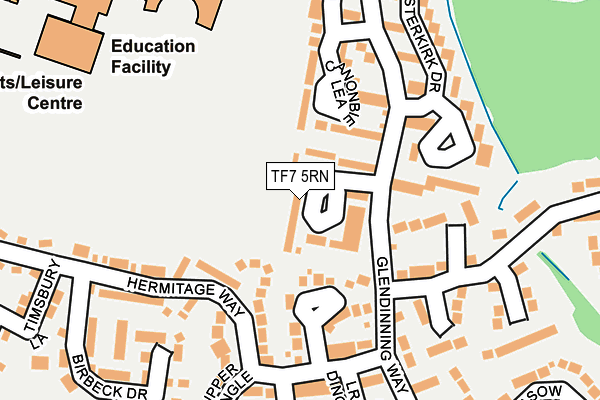 TF7 5RN map - OS OpenMap – Local (Ordnance Survey)