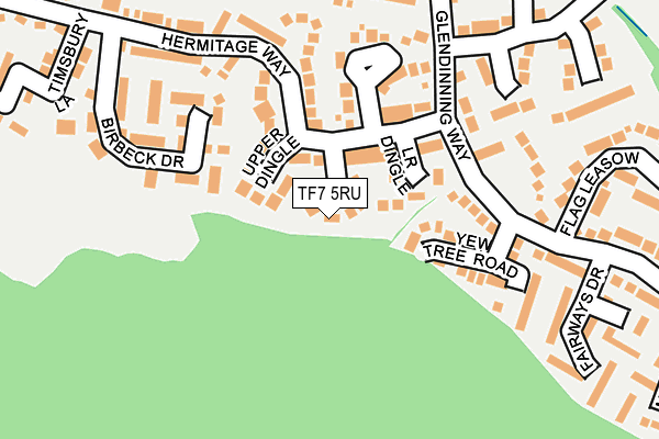 TF7 5RU map - OS OpenMap – Local (Ordnance Survey)