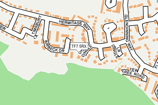 TF7 5RX map - OS OpenMap – Local (Ordnance Survey)