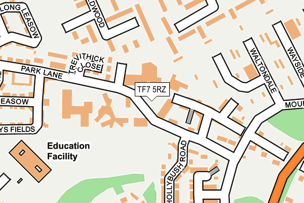 TF7 5RZ map - OS OpenMap – Local (Ordnance Survey)