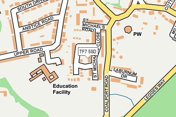 TF7 5SD map - OS OpenMap – Local (Ordnance Survey)