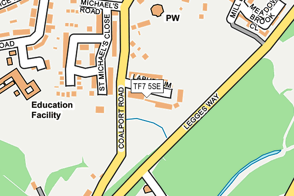 TF7 5SE map - OS OpenMap – Local (Ordnance Survey)