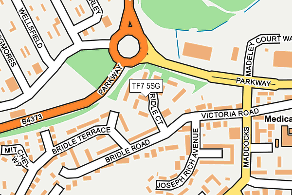 TF7 5SG map - OS OpenMap – Local (Ordnance Survey)