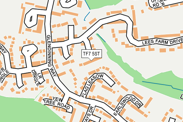 TF7 5ST map - OS OpenMap – Local (Ordnance Survey)