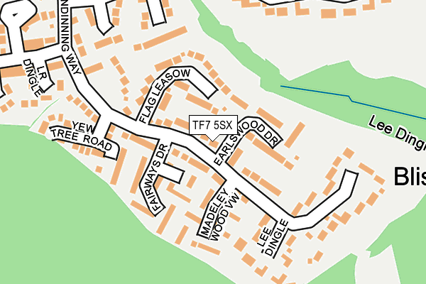 TF7 5SX map - OS OpenMap – Local (Ordnance Survey)