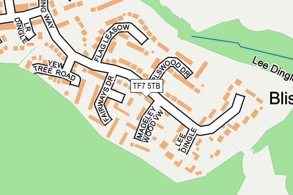 TF7 5TB map - OS OpenMap – Local (Ordnance Survey)