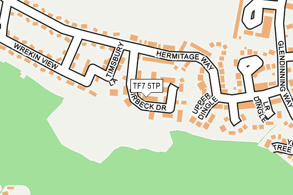 TF7 5TP map - OS OpenMap – Local (Ordnance Survey)