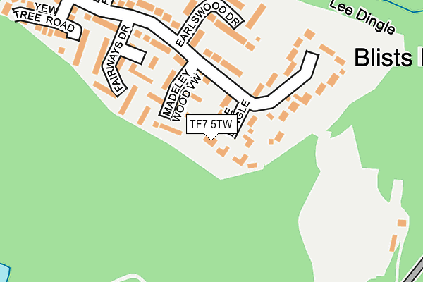 TF7 5TW map - OS OpenMap – Local (Ordnance Survey)
