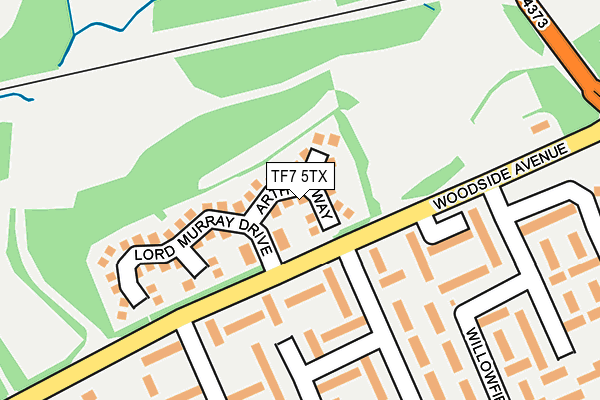 TF7 5TX map - OS OpenMap – Local (Ordnance Survey)