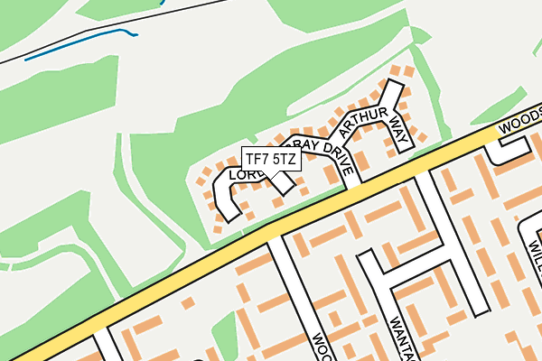 TF7 5TZ map - OS OpenMap – Local (Ordnance Survey)