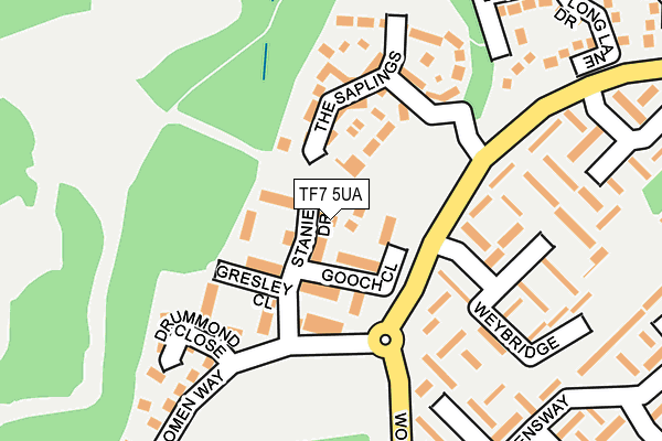 TF7 5UA map - OS OpenMap – Local (Ordnance Survey)