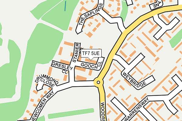 TF7 5UE map - OS OpenMap – Local (Ordnance Survey)
