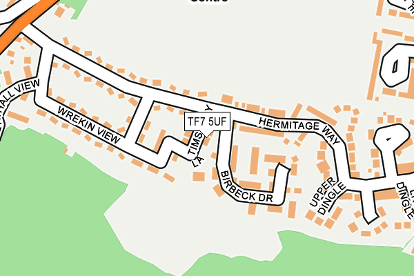 TF7 5UF map - OS OpenMap – Local (Ordnance Survey)