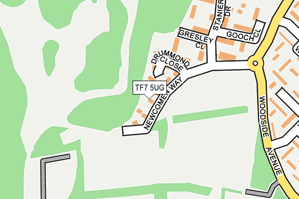 TF7 5UG map - OS OpenMap – Local (Ordnance Survey)