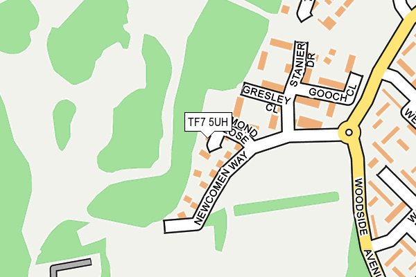 TF7 5UH map - OS OpenMap – Local (Ordnance Survey)