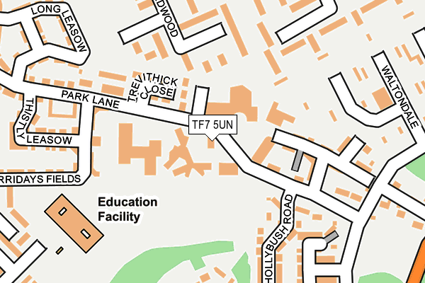 TF7 5UN map - OS OpenMap – Local (Ordnance Survey)