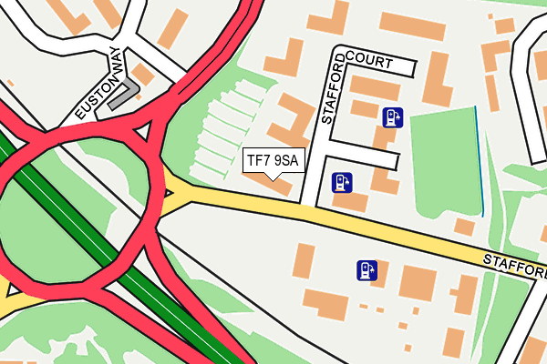 TF7 9SA map - OS OpenMap – Local (Ordnance Survey)