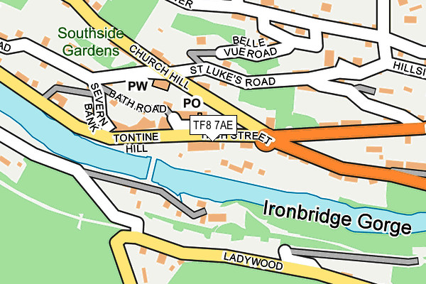 TF8 7AE map - OS OpenMap – Local (Ordnance Survey)