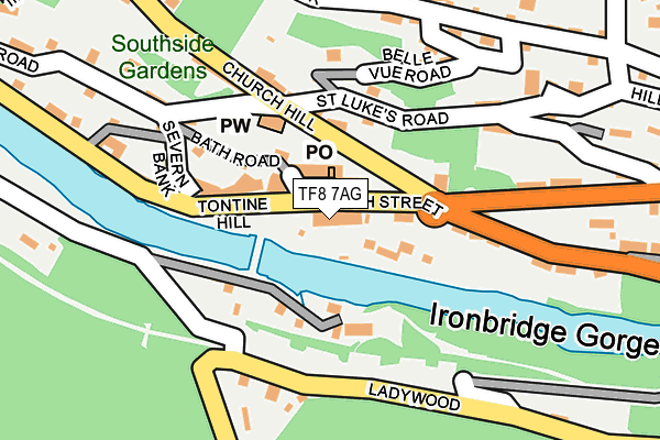 TF8 7AG map - OS OpenMap – Local (Ordnance Survey)