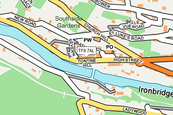 TF8 7AL map - OS OpenMap – Local (Ordnance Survey)