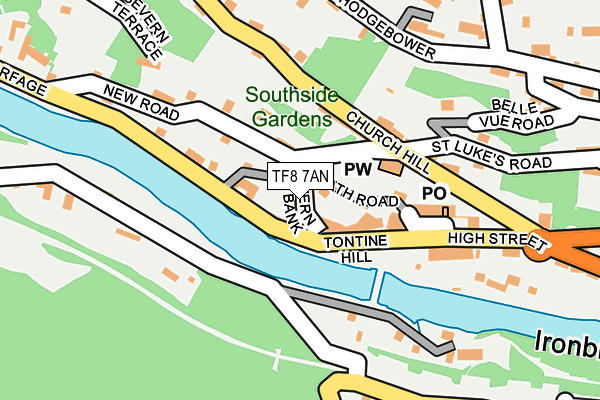 TF8 7AN map - OS OpenMap – Local (Ordnance Survey)