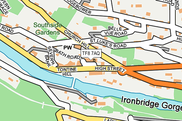 TF8 7AQ map - OS OpenMap – Local (Ordnance Survey)