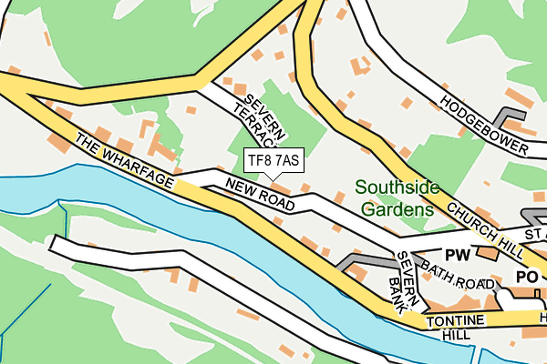 TF8 7AS map - OS OpenMap – Local (Ordnance Survey)