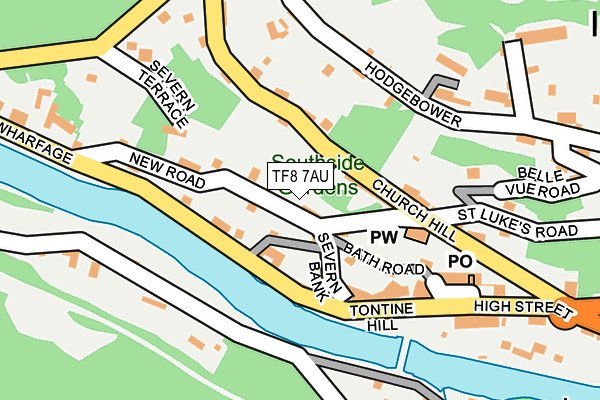 TF8 7AU map - OS OpenMap – Local (Ordnance Survey)