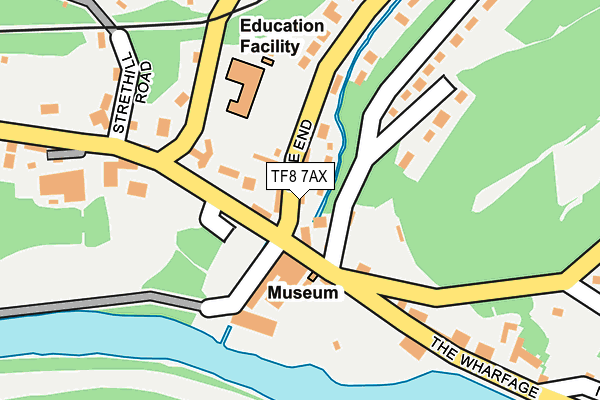 TF8 7AX map - OS OpenMap – Local (Ordnance Survey)