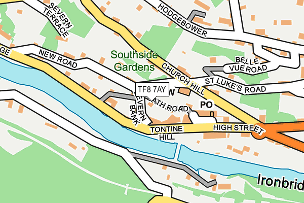 TF8 7AY map - OS OpenMap – Local (Ordnance Survey)