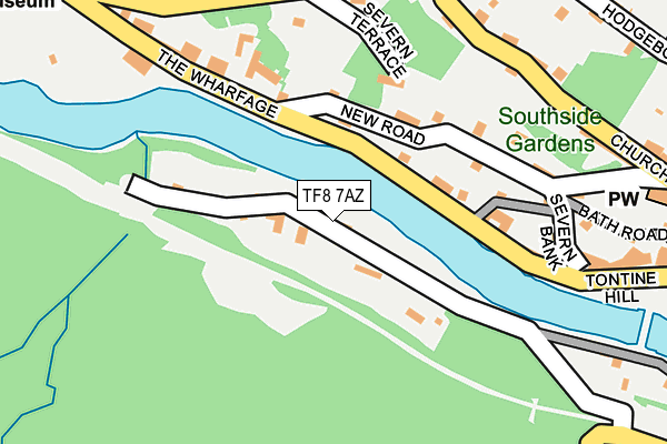 TF8 7AZ map - OS OpenMap – Local (Ordnance Survey)