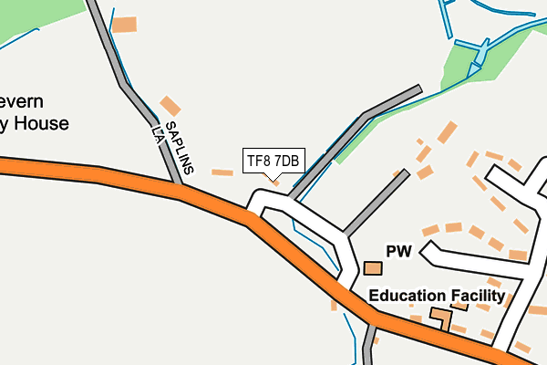 TF8 7DB map - OS OpenMap – Local (Ordnance Survey)