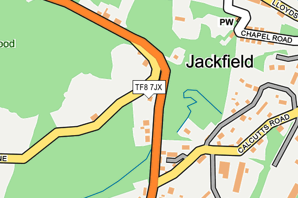 TF8 7JX map - OS OpenMap – Local (Ordnance Survey)