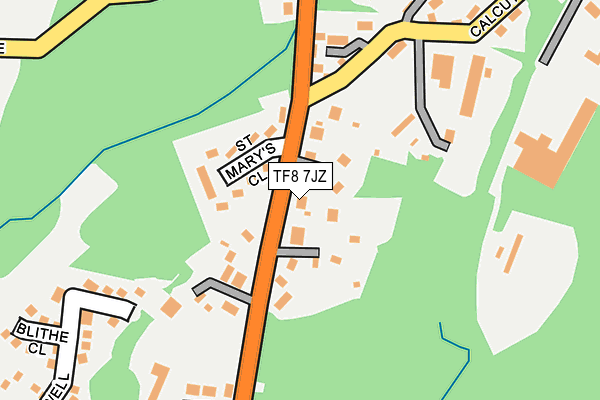 TF8 7JZ map - OS OpenMap – Local (Ordnance Survey)