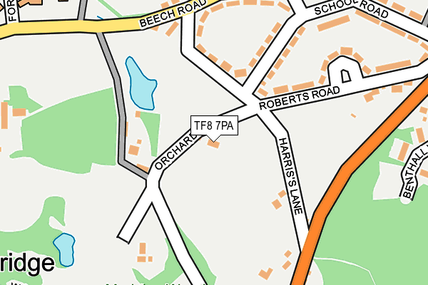 TF8 7PA map - OS OpenMap – Local (Ordnance Survey)