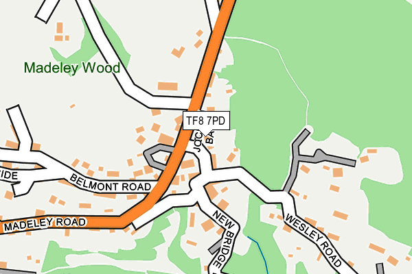 TF8 7PD map - OS OpenMap – Local (Ordnance Survey)