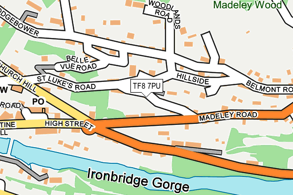 TF8 7PU map - OS OpenMap – Local (Ordnance Survey)