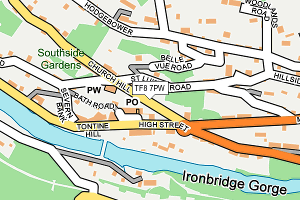 TF8 7PW map - OS OpenMap – Local (Ordnance Survey)