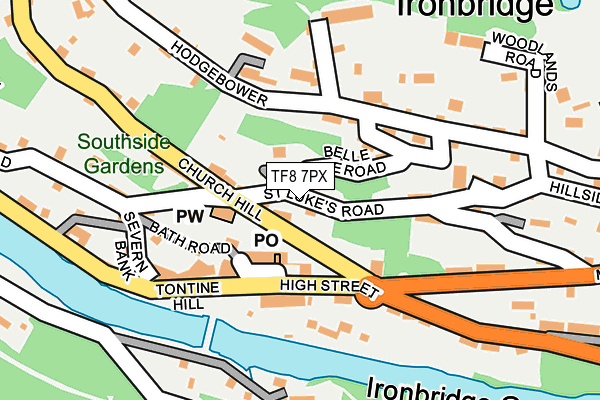 TF8 7PX map - OS OpenMap – Local (Ordnance Survey)
