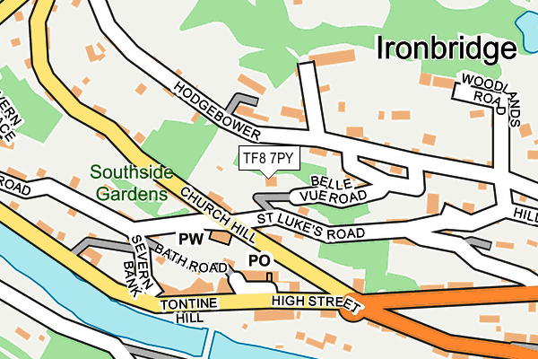 TF8 7PY map - OS OpenMap – Local (Ordnance Survey)