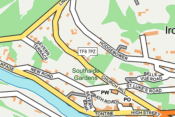 TF8 7PZ map - OS OpenMap – Local (Ordnance Survey)