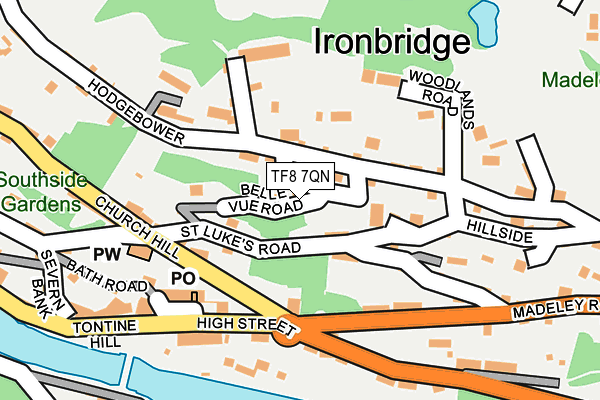 TF8 7QN map - OS OpenMap – Local (Ordnance Survey)