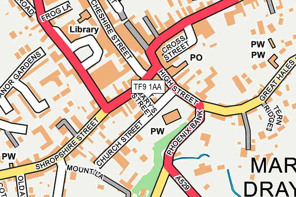 TF9 1AA map - OS OpenMap – Local (Ordnance Survey)